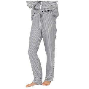 Ettitude Bamboo Sateen Pajama Pants Size S Starlight Brown White Stripes NEW